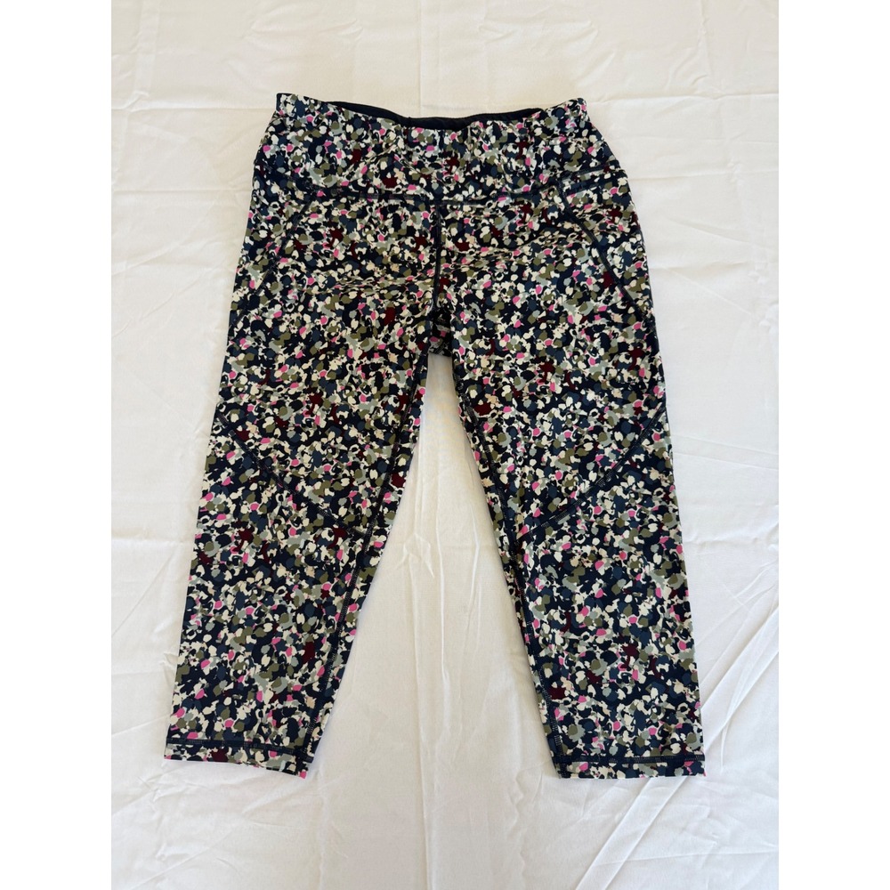Sweaty Betty Power Crop Leggings Womens 14 Multi Excellent 20in Abstract Print